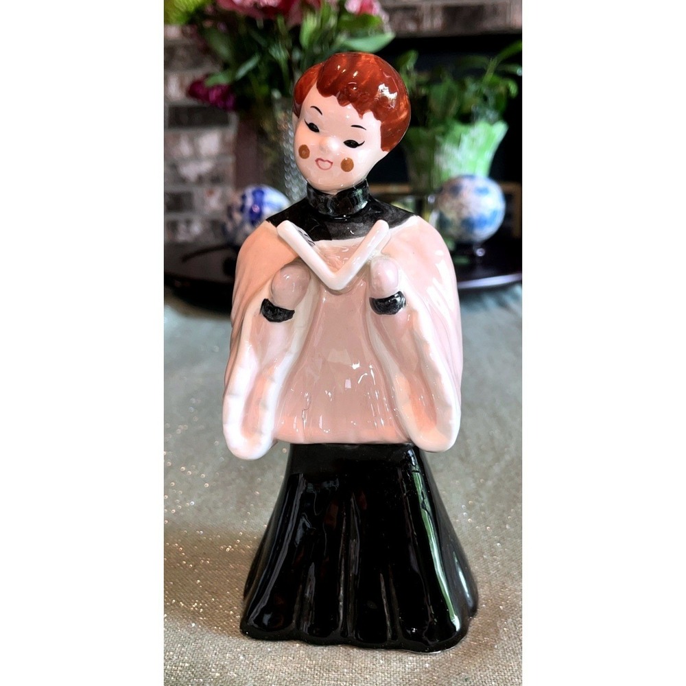 California Kay Finch Pottery Choir Boy Figurine Brown Hair